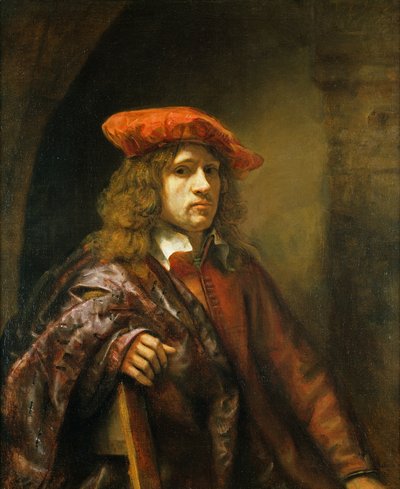 Porträt eines jungen Mannes mit roter Mütze von Samuel van Hoogstraten