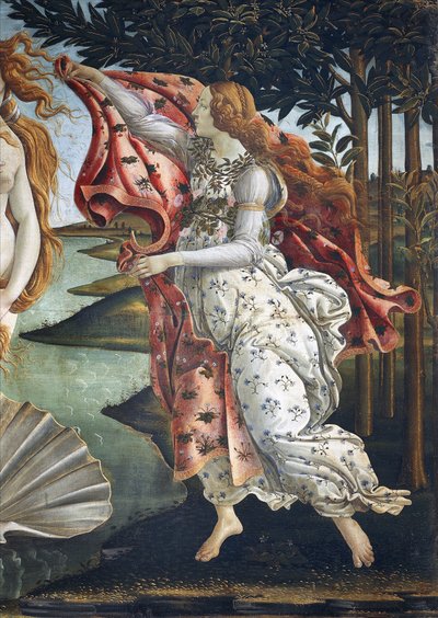 Die Geburt der Venus (Detail) von Sandro Botticelli