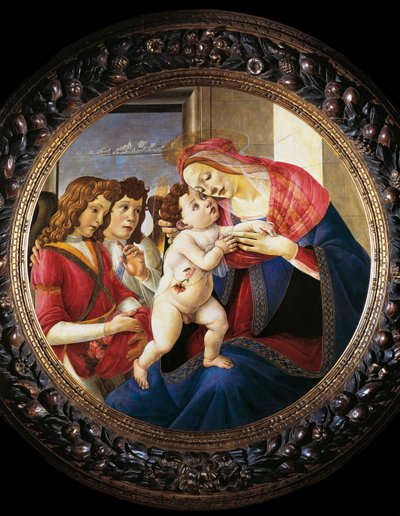 Jungfrau und Kind und zwei Engel von Sandro Botticelli
