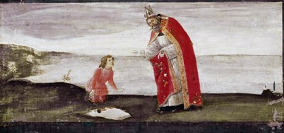 Vision des heiligen Augustinus (Detail) von Sandro Botticelli