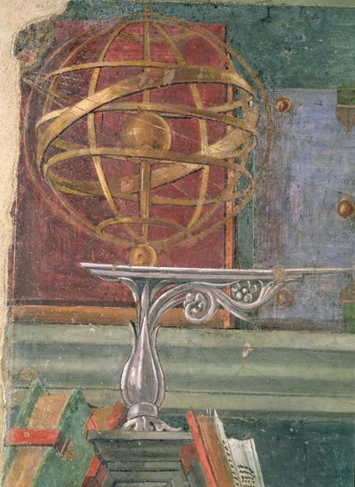 Detail von St. Augustinus in seinem Studierzimmer, zeigt eine Armillarsphäre von Sandro Botticelli