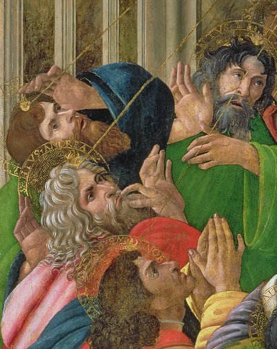 (Detail) Der Abstieg des Heiligen Geistes von Sandro Botticelli