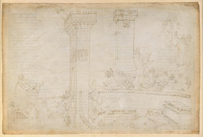 Die Göttliche Komödie, Inferno VIII. Vergil und Dante im fünften Kreis der Hölle: Die Jähzornigen im Styx; Vor den Toren der Stadt Dis von Sandro Botticelli