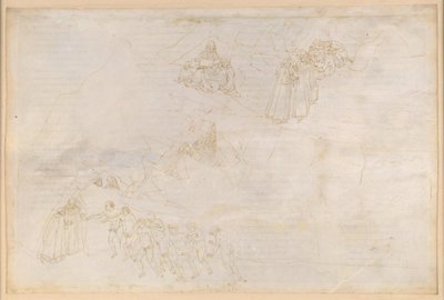 Die Göttliche Komödie, Purgatorio IV. Vorpurgatorium: Inselring, Sockelmassiv und Mittelzone; Aufstieg und Buße der Säumigen von Sandro Botticelli