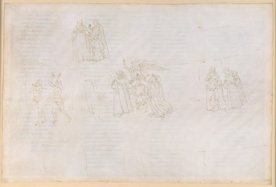 La Divina Commedia, Purgatorio XVII. Aufstieg zum vierten Ring des Purgatoriums: Vergil erläutert Dante das Purgatorio von Sandro Botticelli