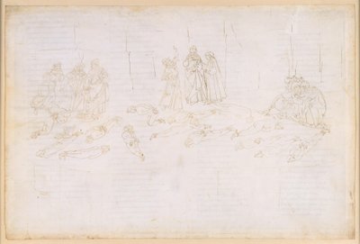 La Divina Commedia, Purgatorio XXI. Fünfter Ring des Purgatorio: Buße der Habgierigen und Verschwender; Auftritt des Statius von Sandro Botticelli