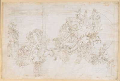Die Göttliche Komödie, Purgatorio XXXI. Das Irdische Paradies: Dantes Beichte; Beatrice enthüllt ihr Antlitz von Sandro Botticelli