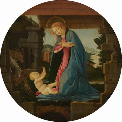 Die Jungfrau, die das Kind anbetet von Sandro Botticelli