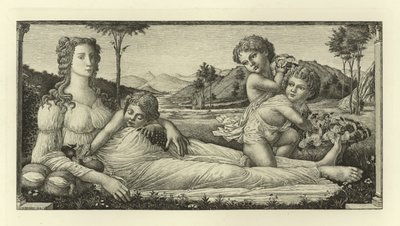 Venus liegend mit Amor von Sandro Botticelli