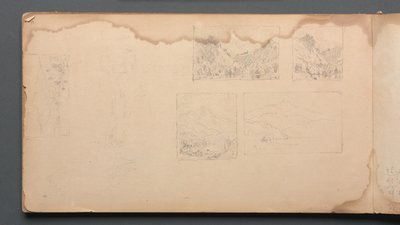 Skizzenbuch, Seite 39: Maine Landschaftsvignetten von Sanford Robinson Gifford