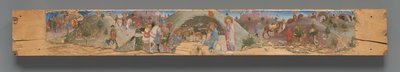 Die Anbetung der Heiligen Drei Könige mit knienden Mitgliedern der Bruderschaft von Sano di Pietro