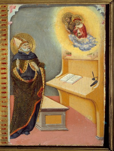 Erscheinung von St. Hieronymus und St. Johannes dem Täufer zu St. Augustinus von Hippo von Sano di also Ansano di Pietro di Mencio Pietro