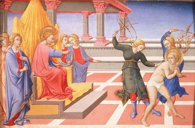 Die Geißelung des Heiligen Hieronymus von Sano di also Ansano di Pietro di Mencio Pietro