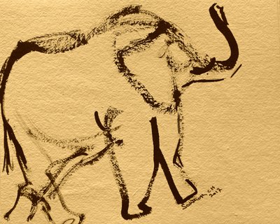 Abstrakte Elefant Zeichnung von Santhosh ch