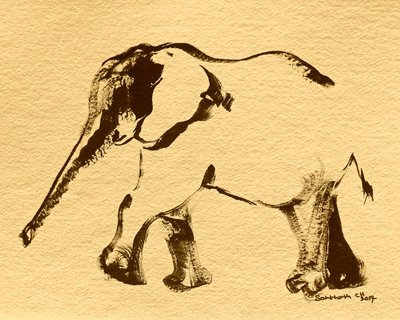 Abstrakte Elefant Skizze von Santhosh ch