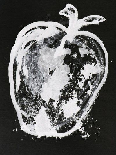 Abstrakter weißer Apfel von Santhosh ch