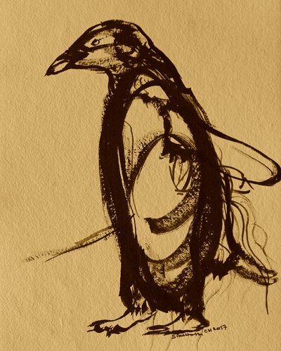 Pinselstrich-Pinguin von Santhosh ch