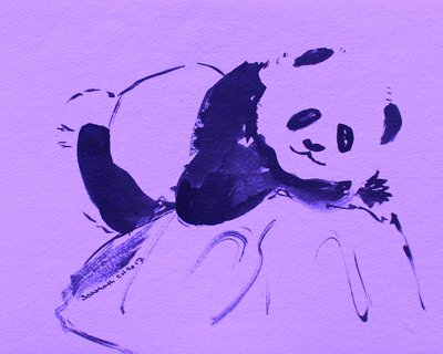 Niedlicher Lila Panda von Santhosh ch