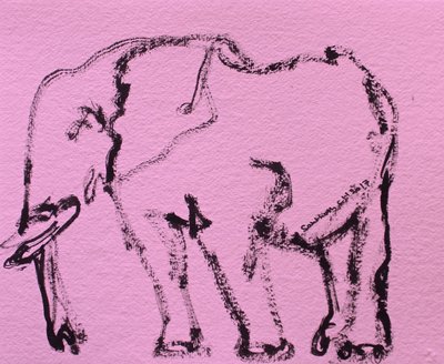 Expressiver Elefantenskizze von Santhosh ch