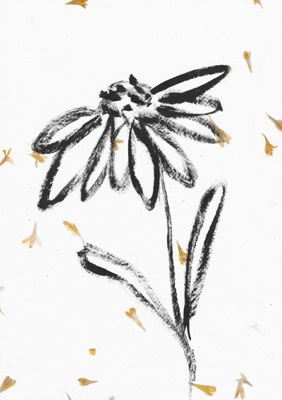 Blume mit Fallenden Blütenblättern von Santhosh ch