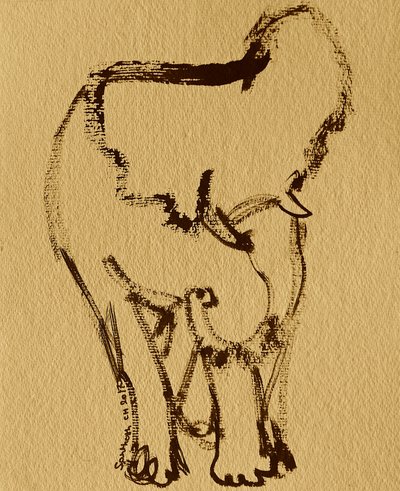Sanfte Elefanten-Tinte von Santhosh ch