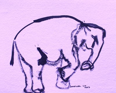 Sanfter Elefant Tinte von Santhosh ch