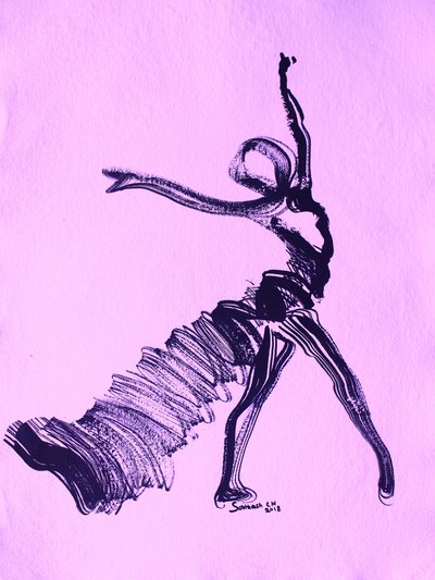 Anmutige violette Tänzerin von Santhosh ch