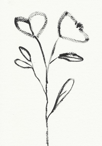 Minimalistische Blumenskizze von Santhosh ch