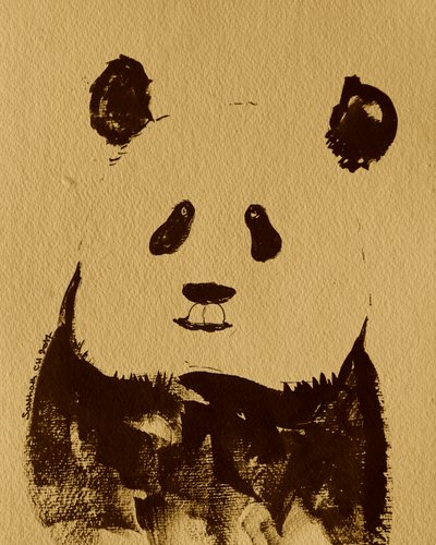 Minimalistischer Pandabär von Santhosh ch