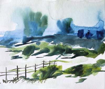 Nebelige Landschaft auf dem Land von Santhosh ch