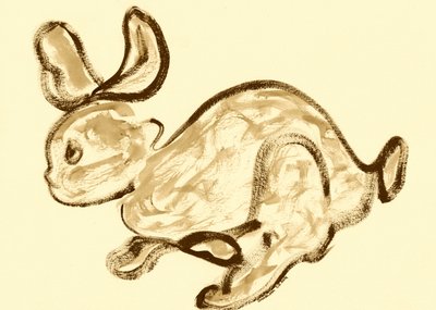 Laufendes Sepia-Kaninchen von Santhosh ch