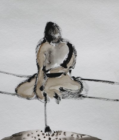 Samurai-Meditationsskizze von Santhosh ch