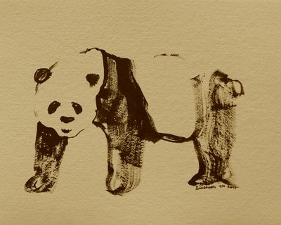 Stilisierte Panda-Zeichnung von Santhosh ch