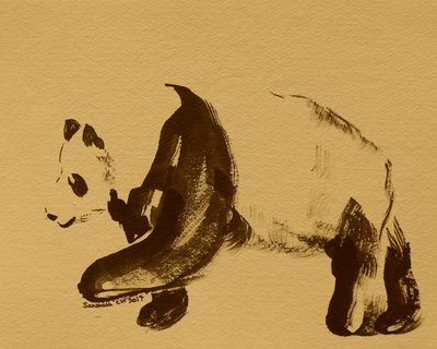 Süßer Panda-Spaziergang von Santhosh ch