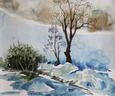 Winterfluss-Serenität von Santhosh ch