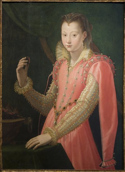 Porträt einer jungen Frau als Portia Catonis von Santi di Tito