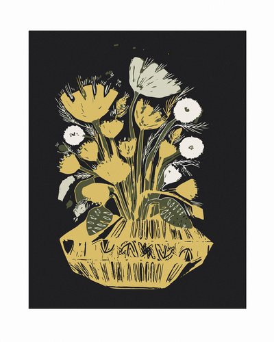 Rustikale goldene Blumen von Sarah Fitzgerald