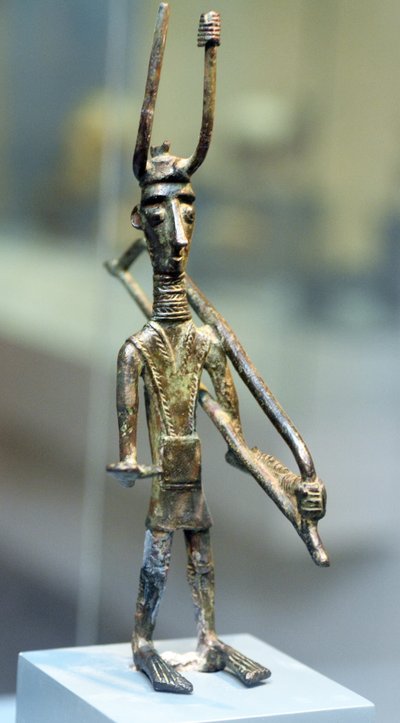 Bronzefigur eines Kriegers, ca. 1800-1200 v. Chr. von Sardinia Nuragic Civilization