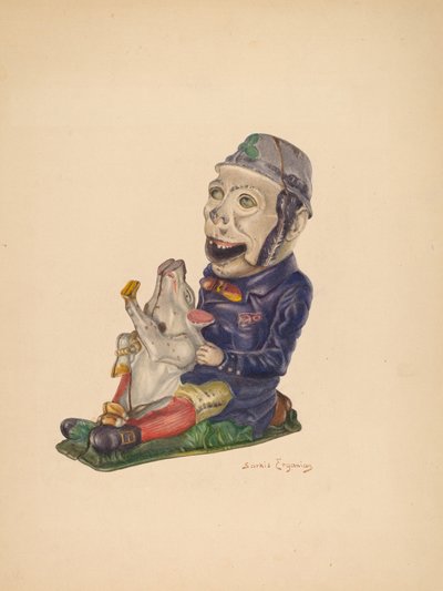 Spielzeugbank: Paddy und das Schwein, ca. 1938 von Sarkis Erganian