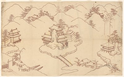 Landschaft im chinesischen Stil von Sasaya (workshop of)