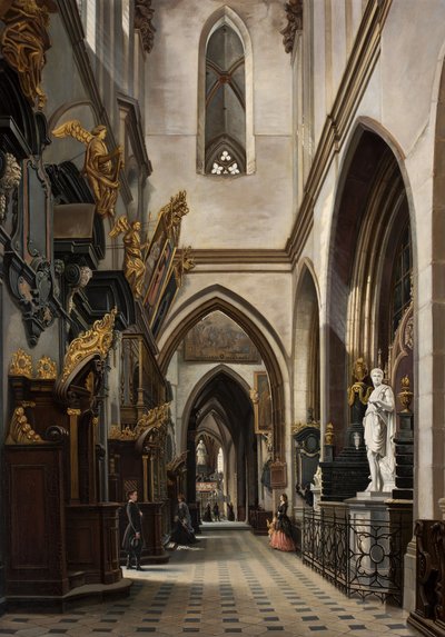 Ansicht des Seitenschiffs in der Wawel-Kathedrale von Saturnin Swierzynski