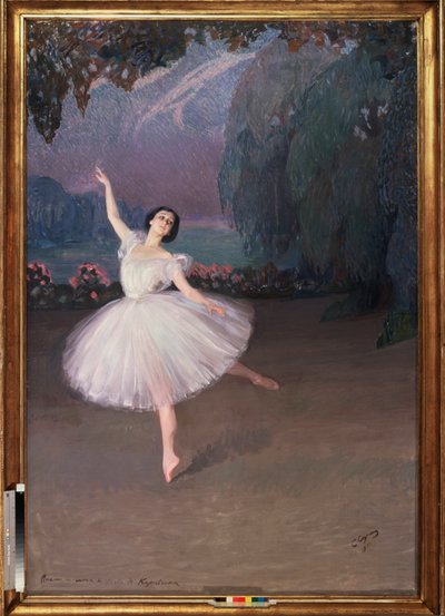 Die Ballerina Tamara Karsavina (1885-1978) in Sylphide (für das Sylphide-Ballett) von Savelij Abramovich Sorin