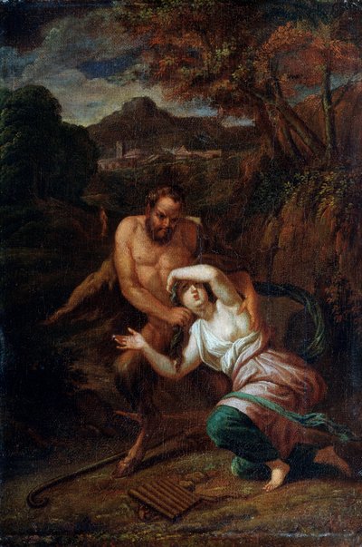 Pan und die Nymphe Syrinx von Sébastien Bourdon
