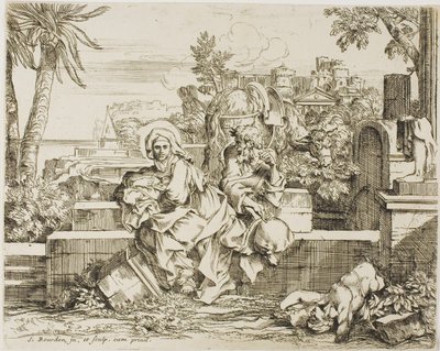 Ruhe auf der Flucht nach Ägypten von Sébastien Bourdon