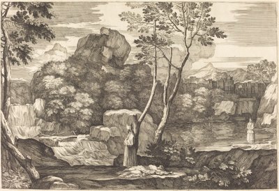 Der Levit und der Priester gehen am Mann vorbei, ohne ihm zu helfen von Sébastien Bourdon