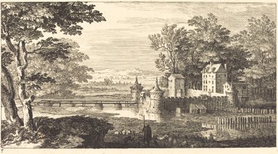 Landschaft mit Schloss von Sébastien  Le Clerc I