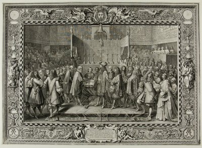 Erneuerung des Bündnisses zwischen den Franzosen und den Schweizern im Jahr 1663 von Sébastien Le Clerc the elder