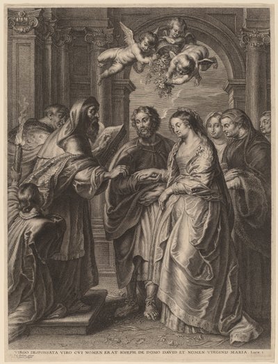 Die Heirat der Jungfrau von Schelte Adams Bolswert after Sir Peter Paul Rubens