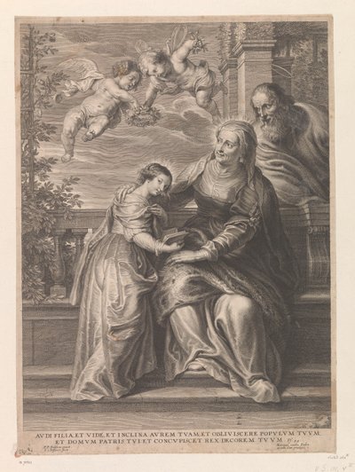 Maria mit ihren Eltern Anna und Joachim von Schelte Adamsz. Bolswert