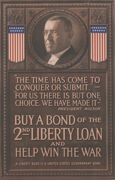 Kaufe eine Anleihe des 2. Liberty Loan und hilf den Krieg zu gewinnen, ca. 1917 von School American